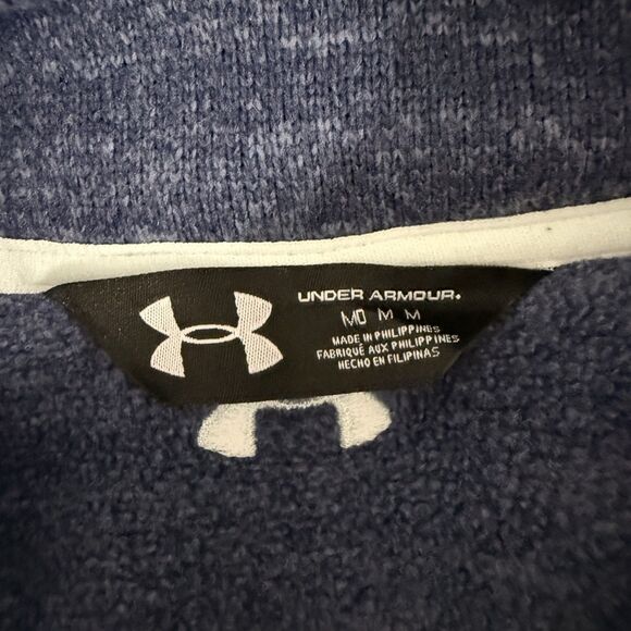 Under Armour Women's Medium Blue Gradient Half Zip Pullover Sweater - Picture 4 of 6